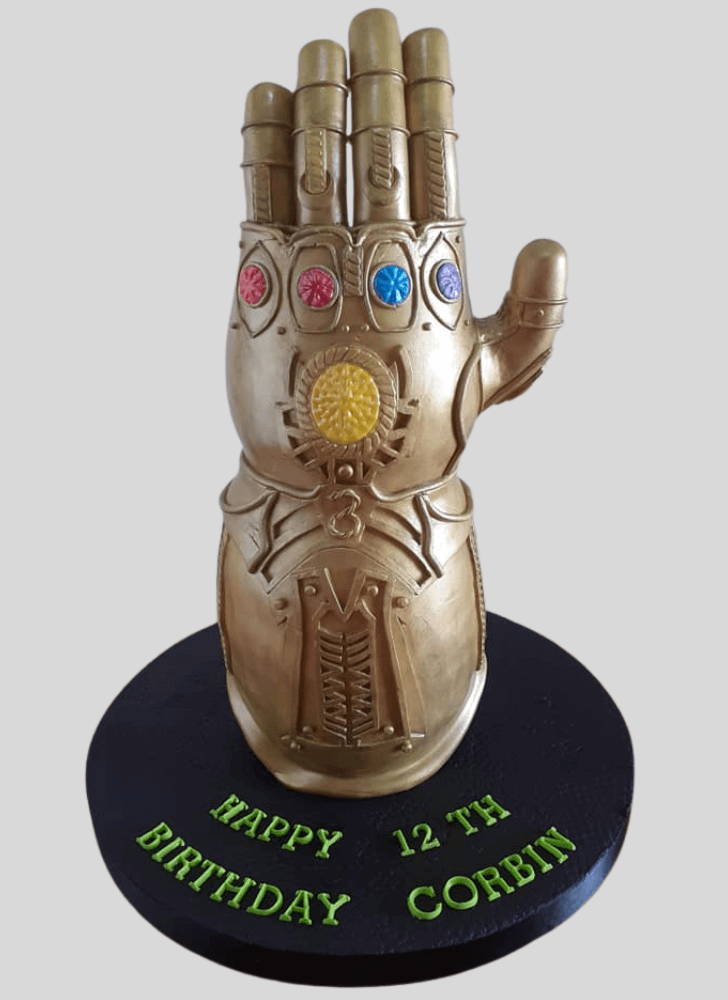 Beauteous Infinity Gauntlet Cake