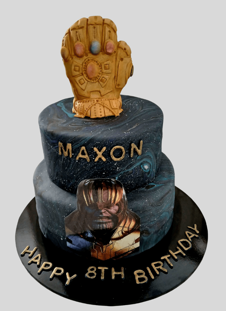 Delicate Infinity Gauntlet Cake