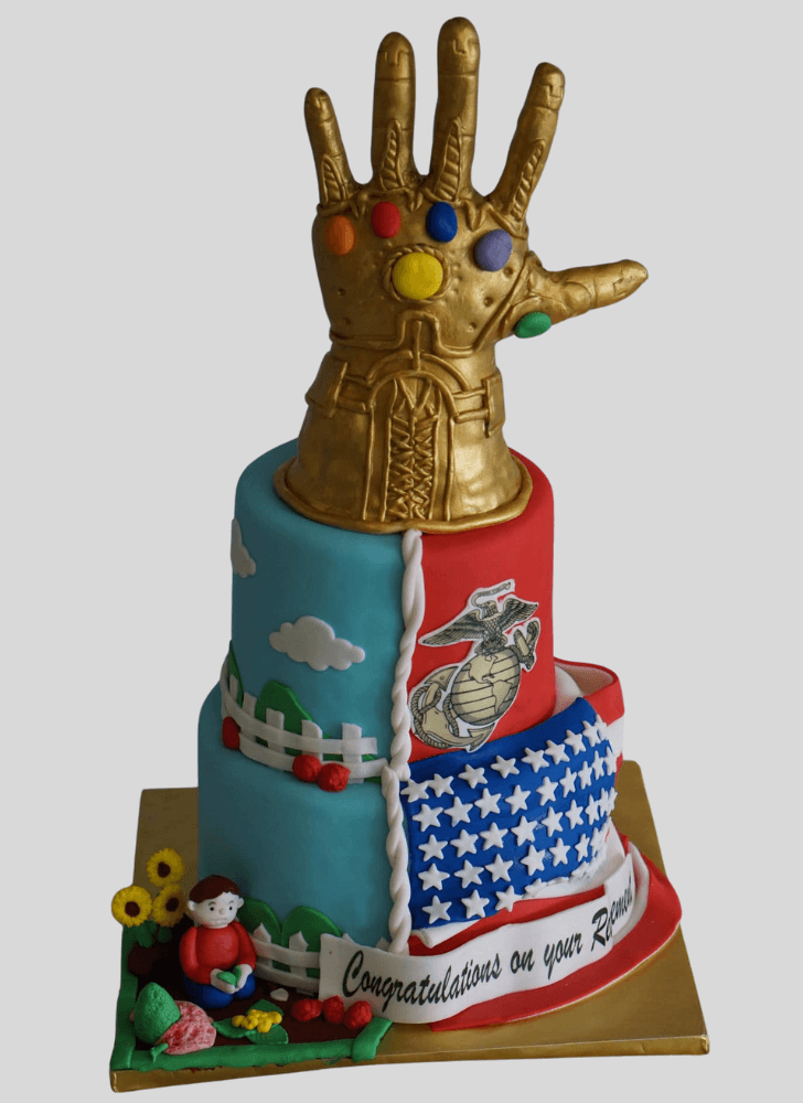 Excellent Infinity Gauntlet Cake