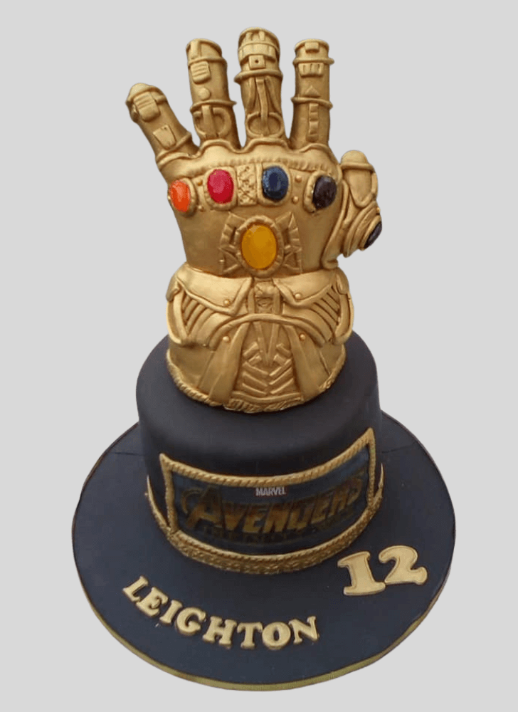 Fascinating Infinity Gauntlet Cake