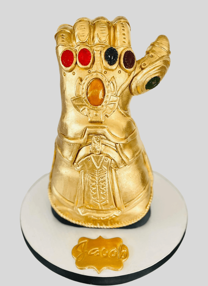 Fetching Infinity Gauntlet Cake