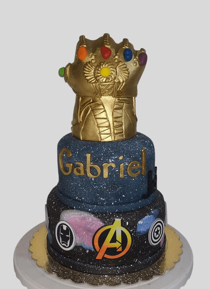 Pleasing Infinity Gauntlet Cake
