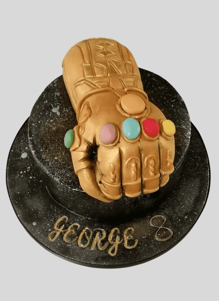 Shapely Infinity Gauntlet Cake