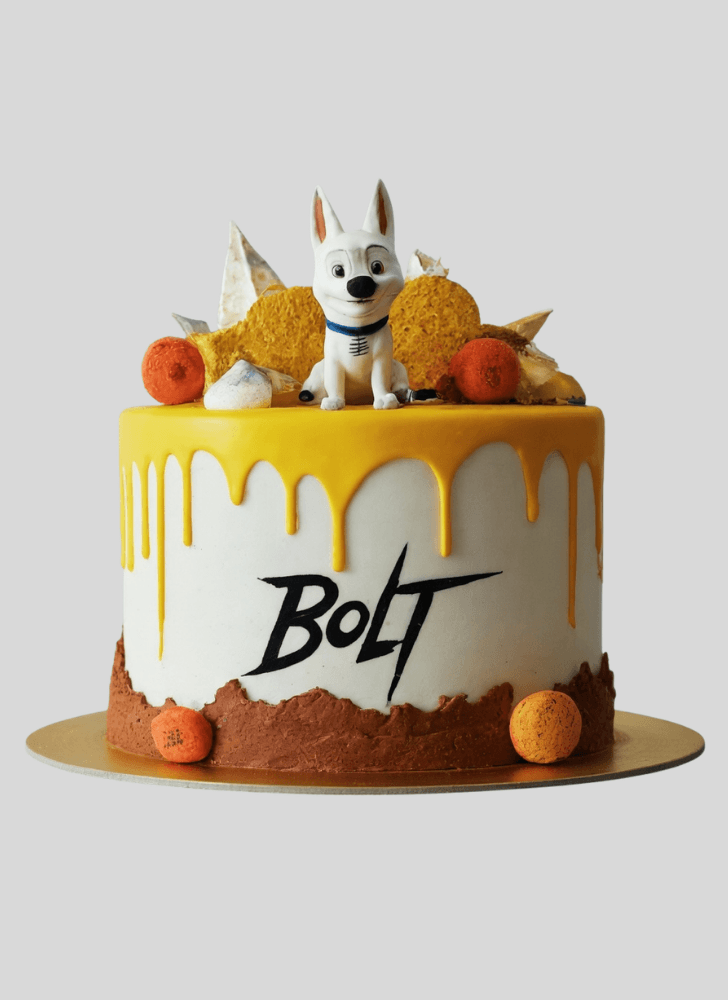 Shapely Bolt Movie Cake
