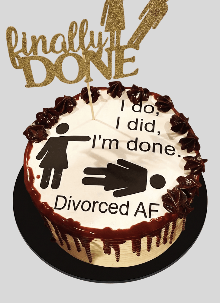 Comely Divorce Cake