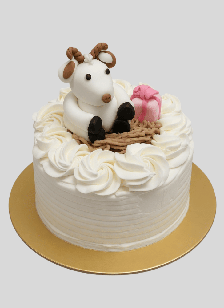 Lovely Goat Cake Design