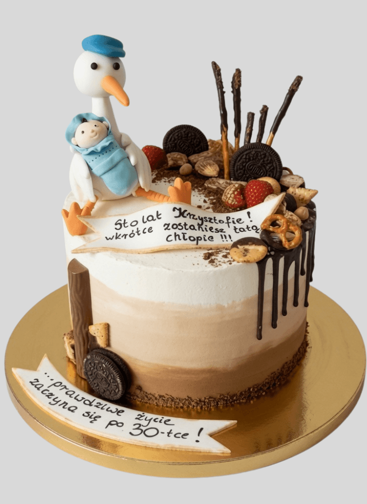 Lovely Stork Cake Design