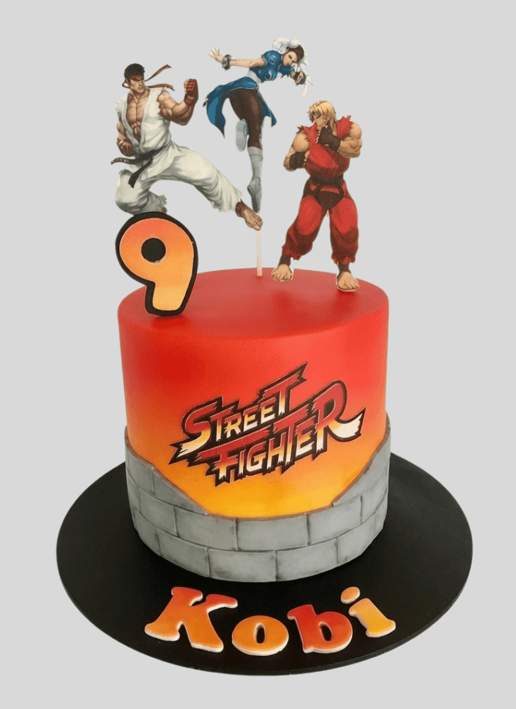 Cute Street Fighter Cake