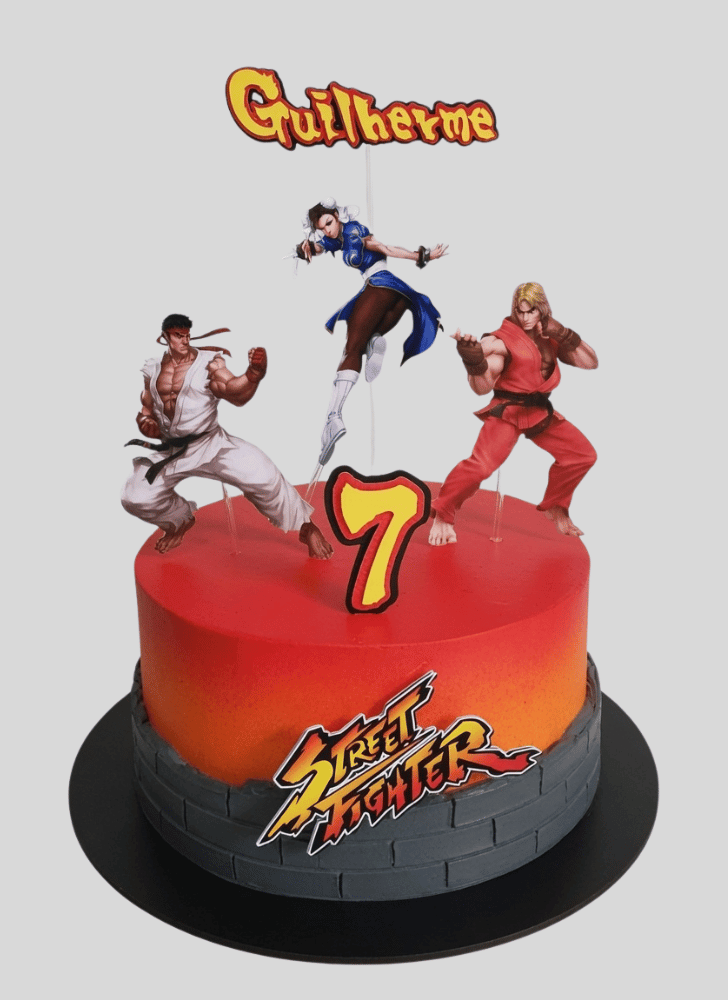 Delicate Street Fighter Cake
