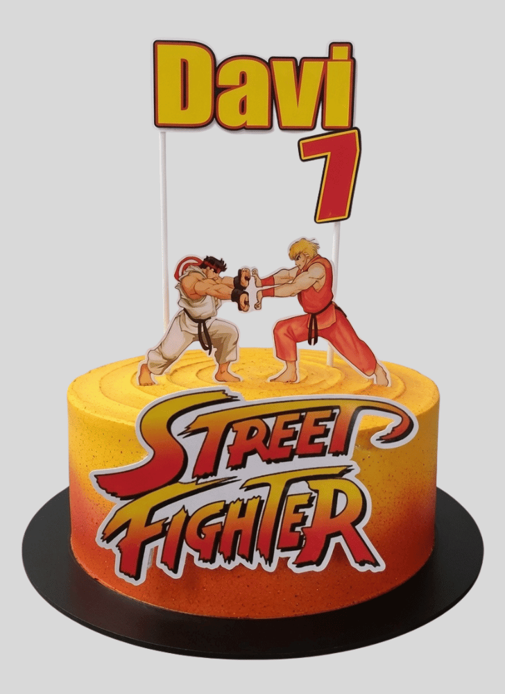 Enticing Street Fighter Cake
