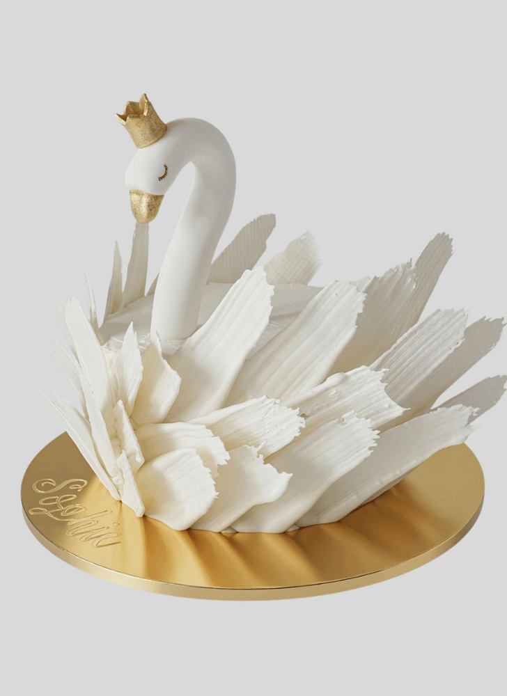 Captivating Swan Cake