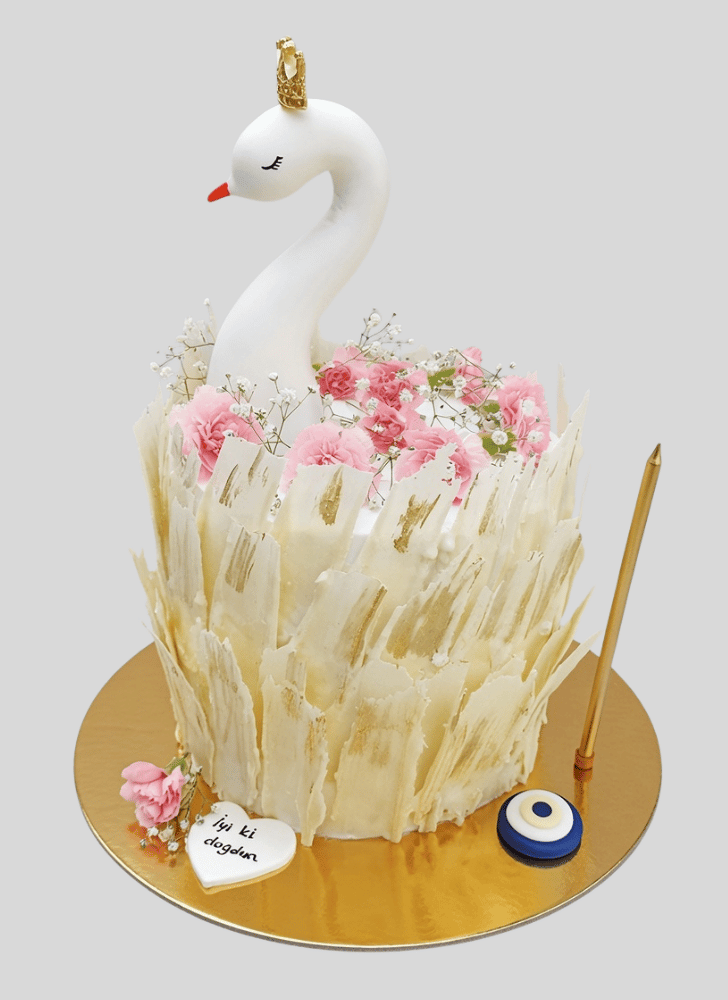 Classy Swan Cake