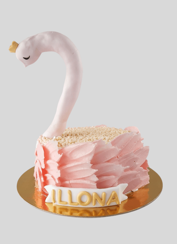 Enthralling Swan Cake