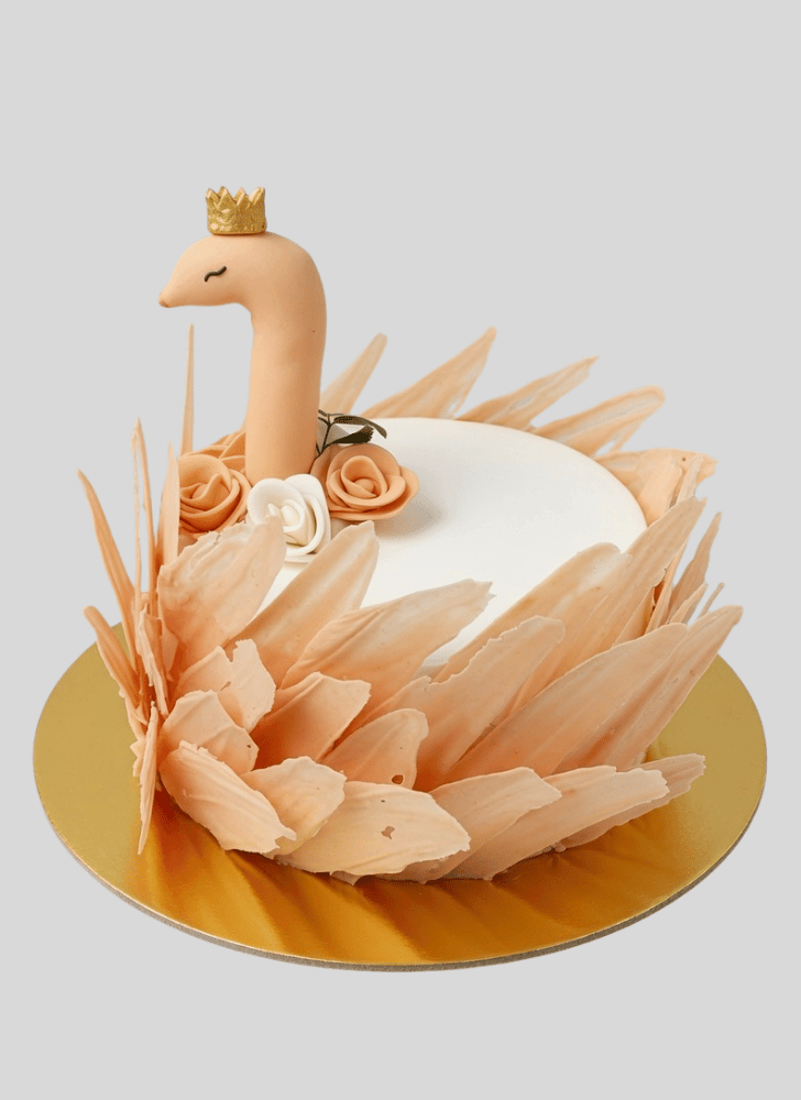 Inviting Swan Cake