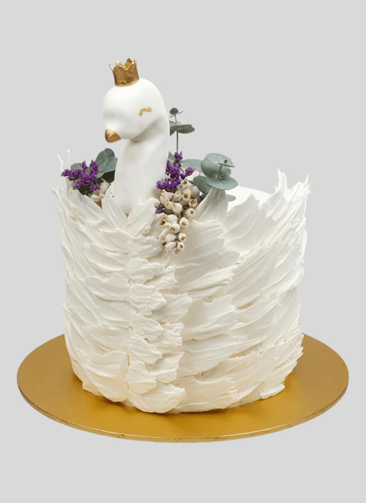 Lovely Swan Cake Design