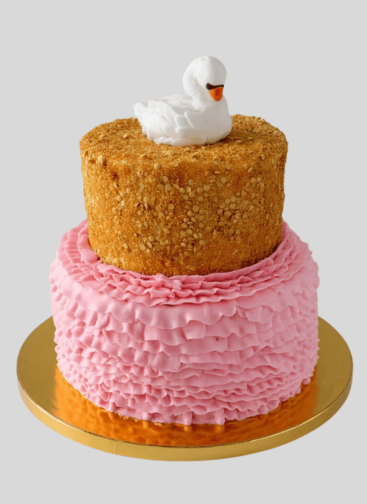 Pleasing Swan Cake