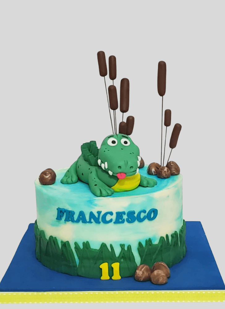 Beauteous Alligator Cake