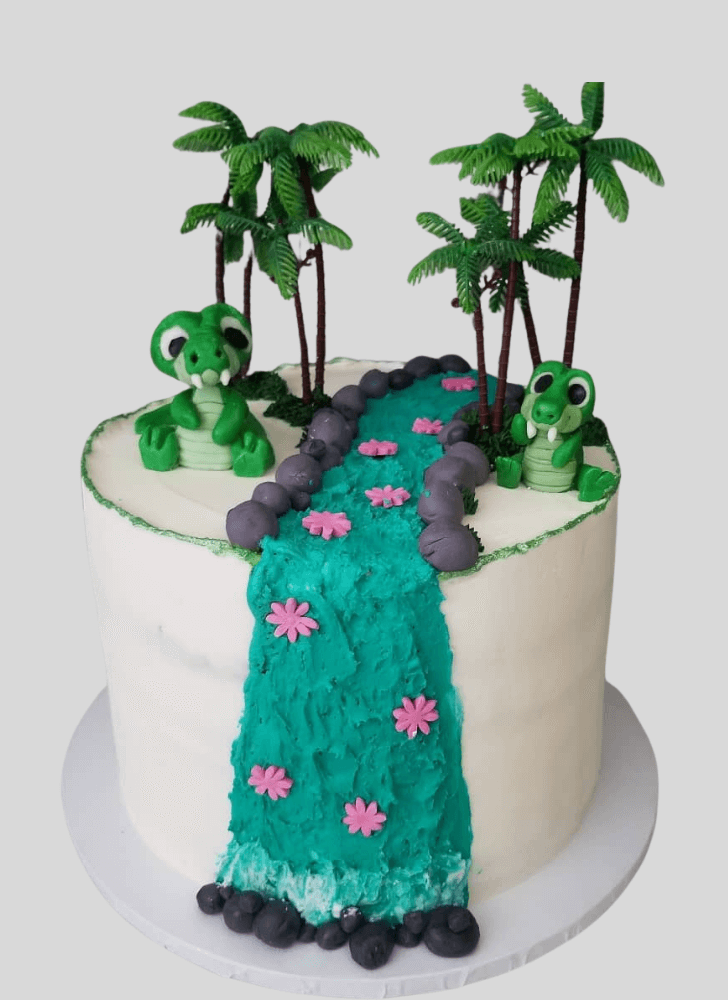 Charming Alligator Cake