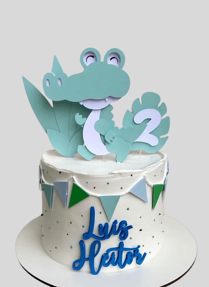 Classy Alligator Cake