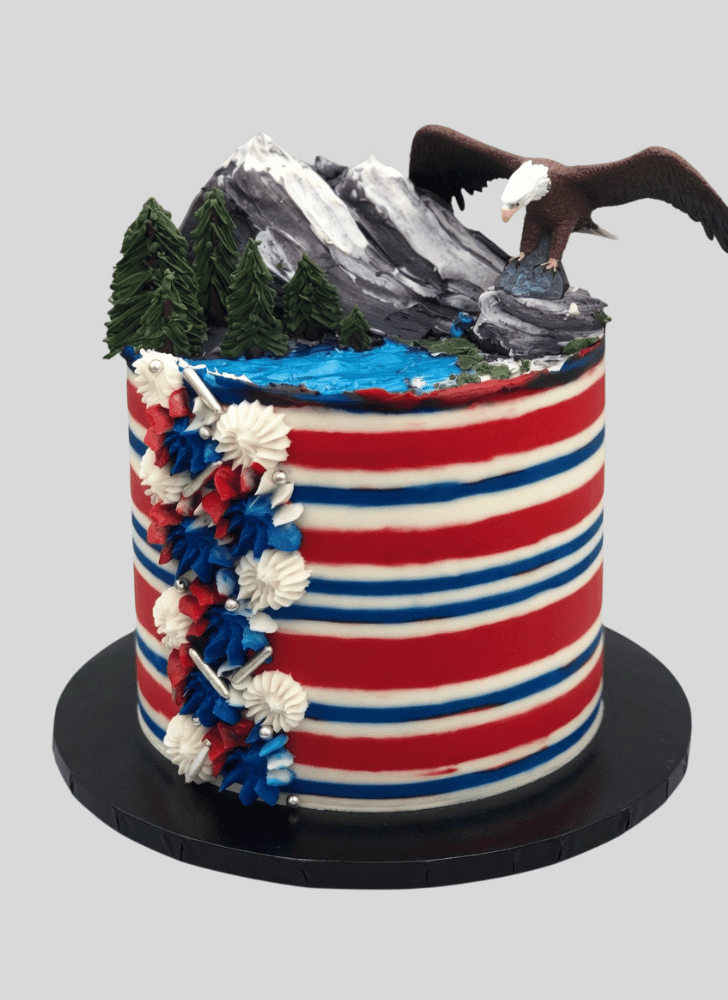 Classy Bald Eagle Cake