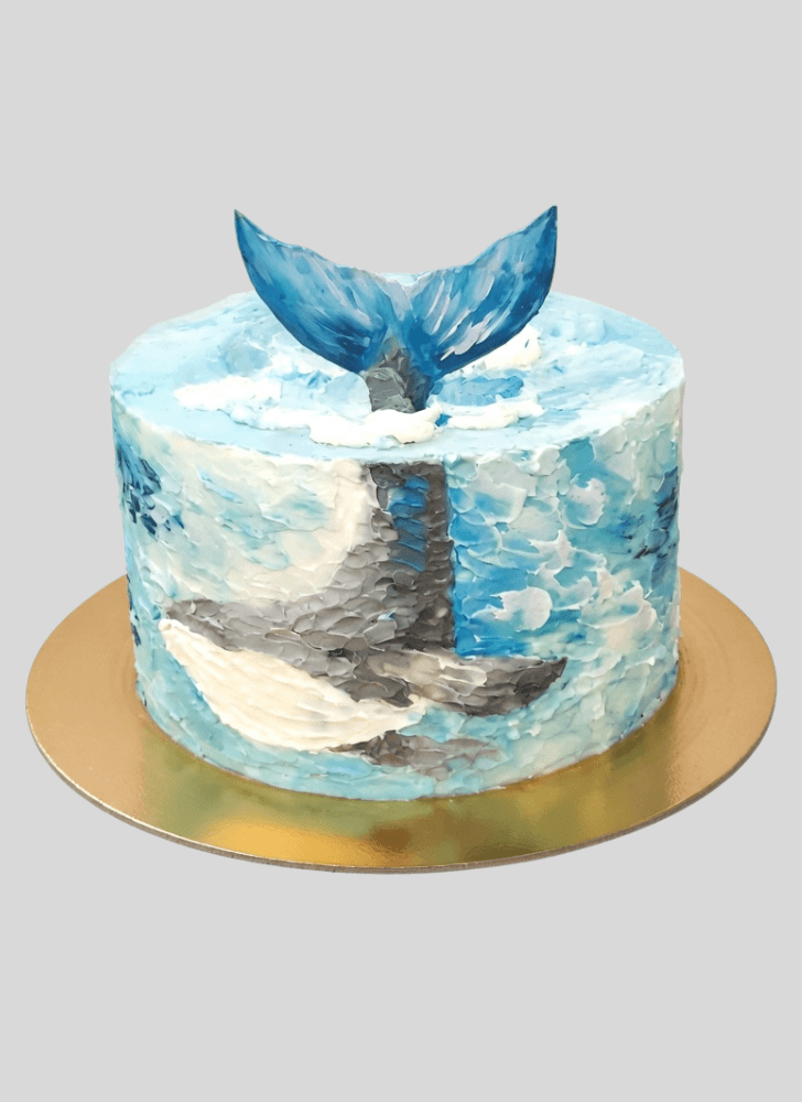 Admirable Blue Whale Cake Design
