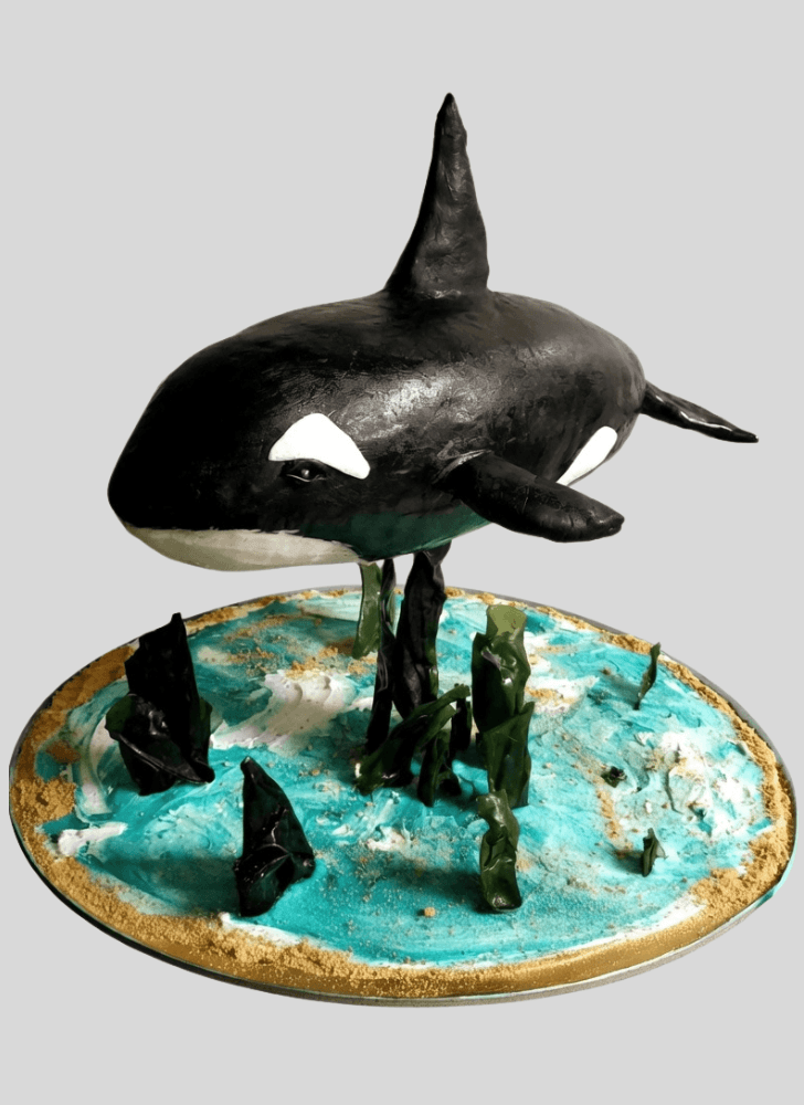 Alluring Blue Whale Cake