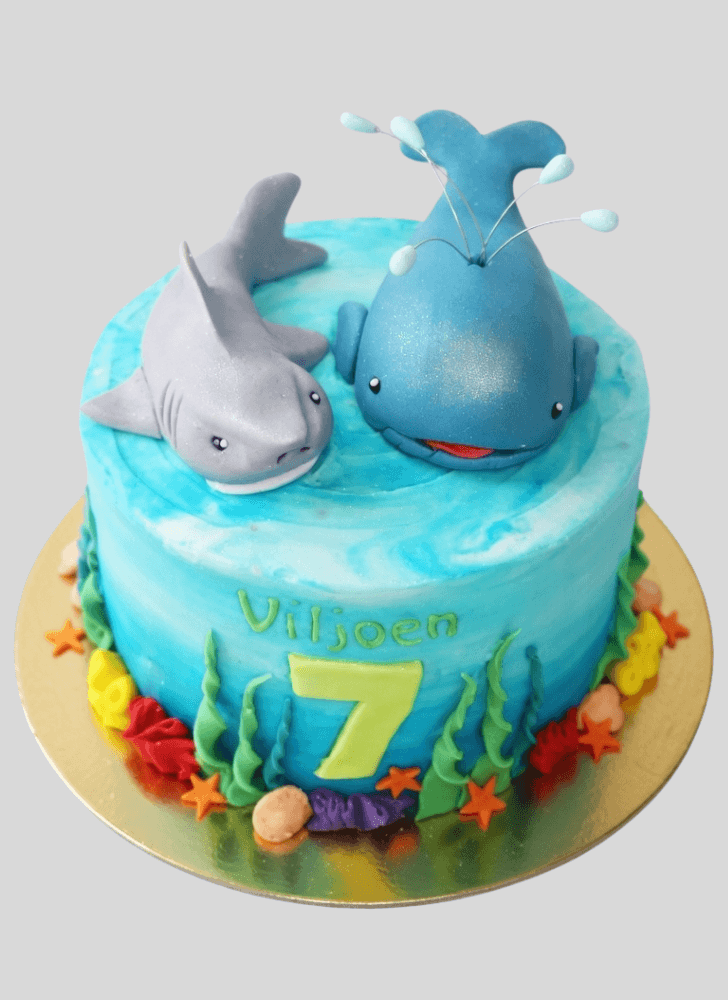 Appealing Blue Whale Cake