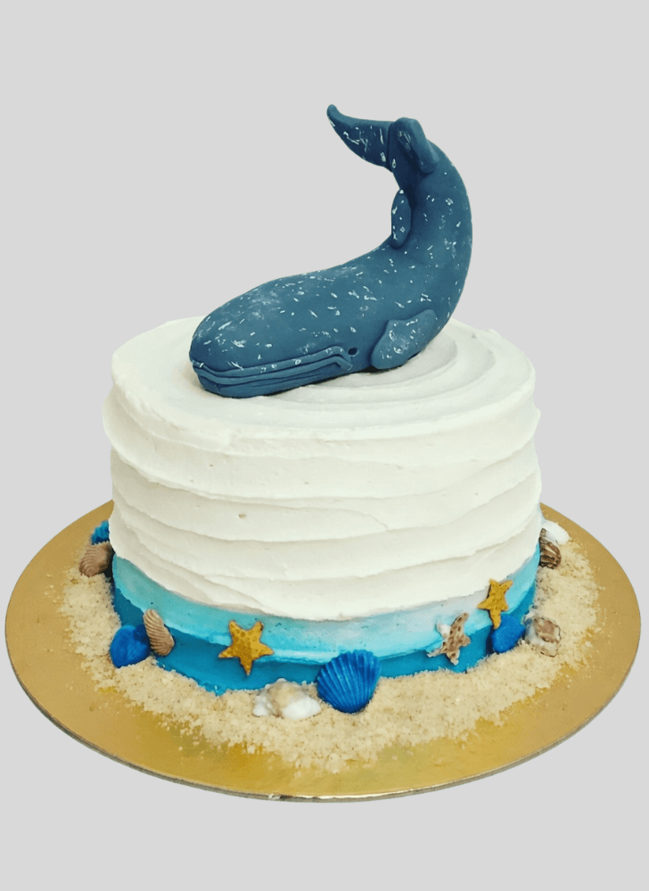 Beauteous Blue Whale Cake