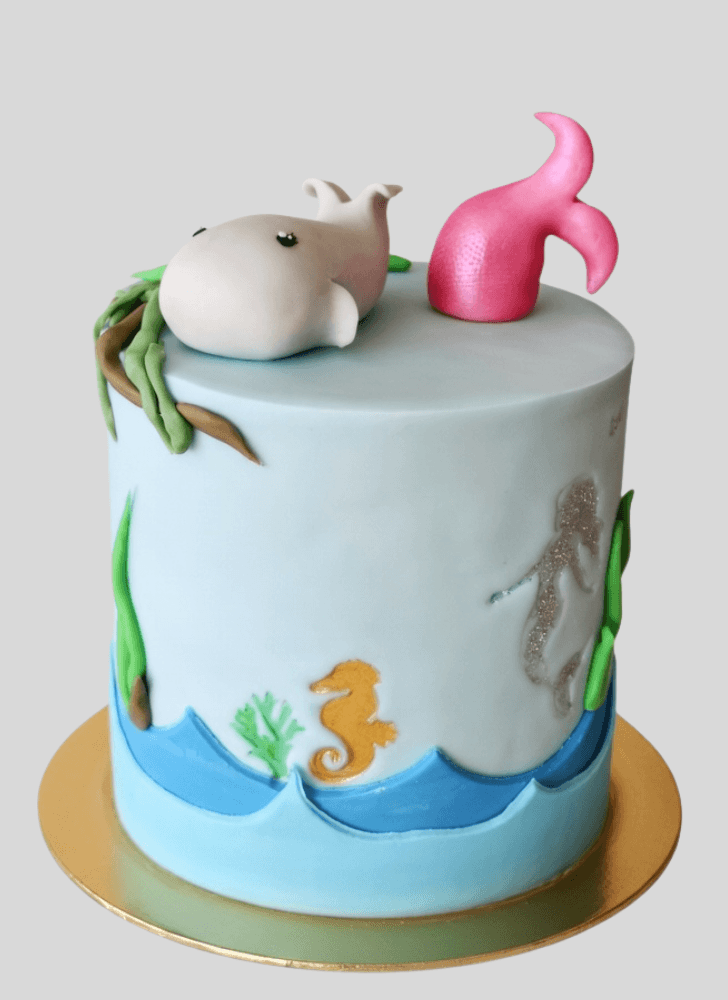 Bewitching Blue Whale Cake