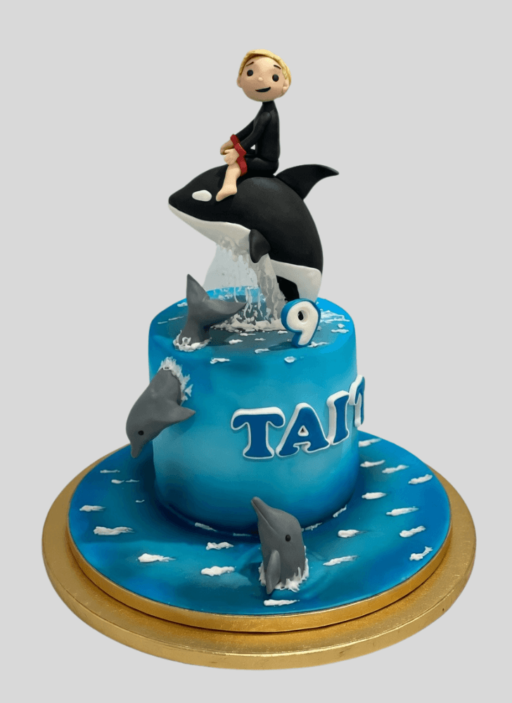 Delicate Blue Whale Cake