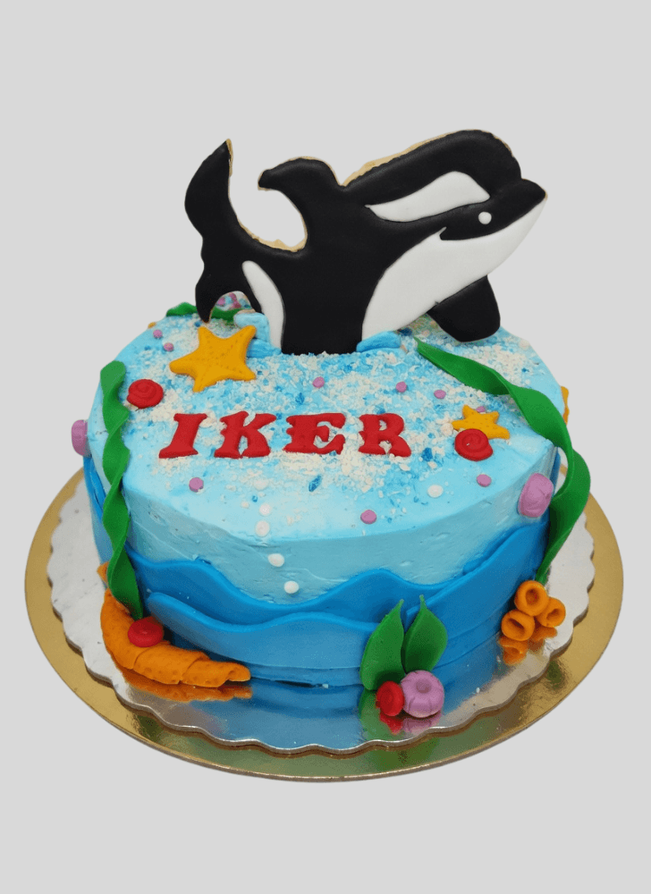 Delightful Blue Whale Cake