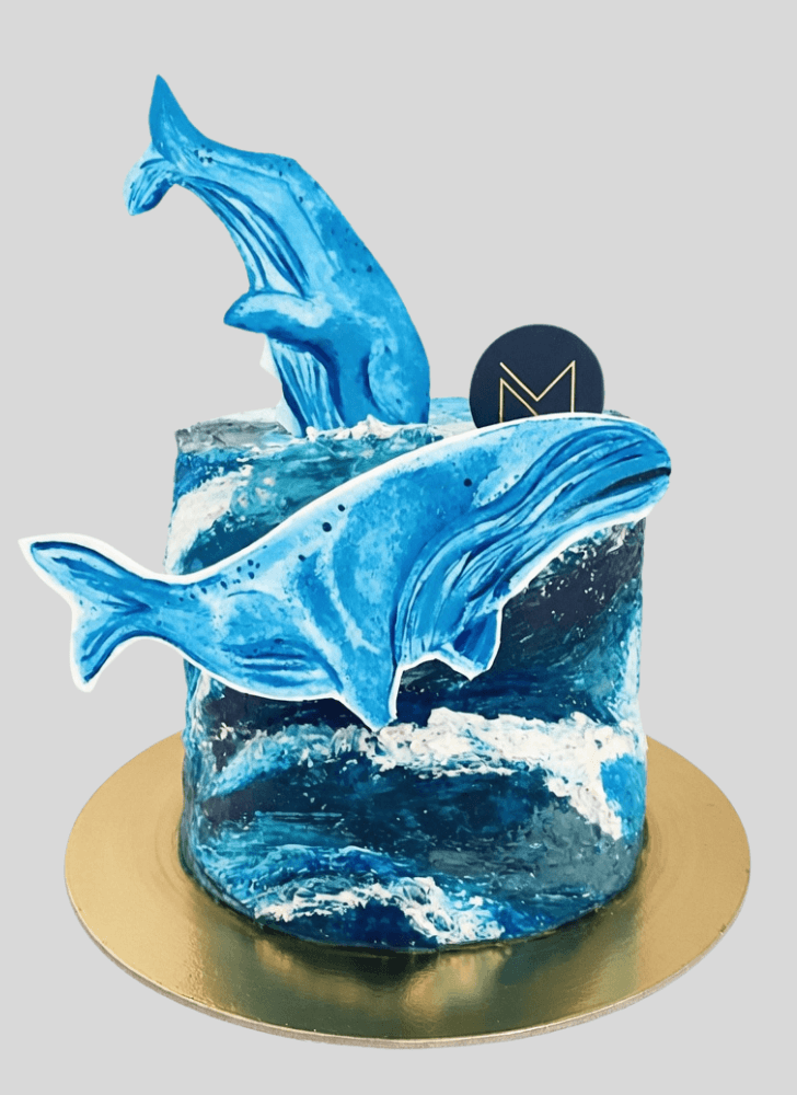 Enticing Blue Whale Cake