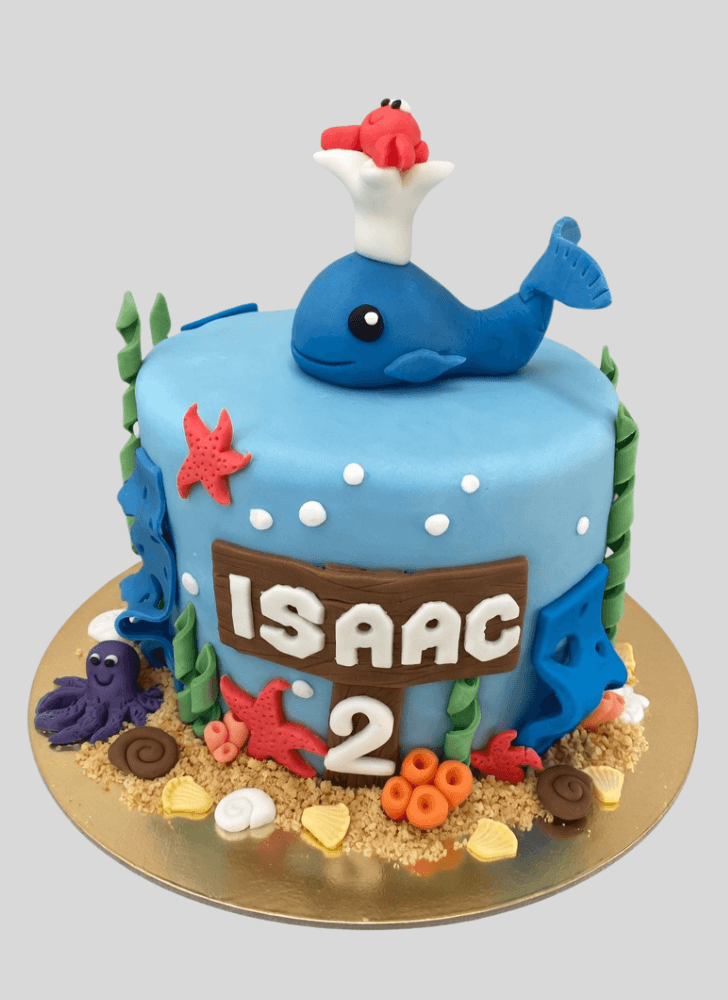 Gorgeous Blue Whale Cake