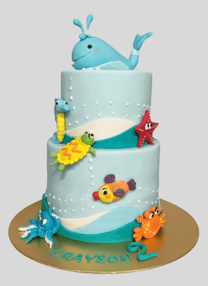 Inviting Blue Whale Cake