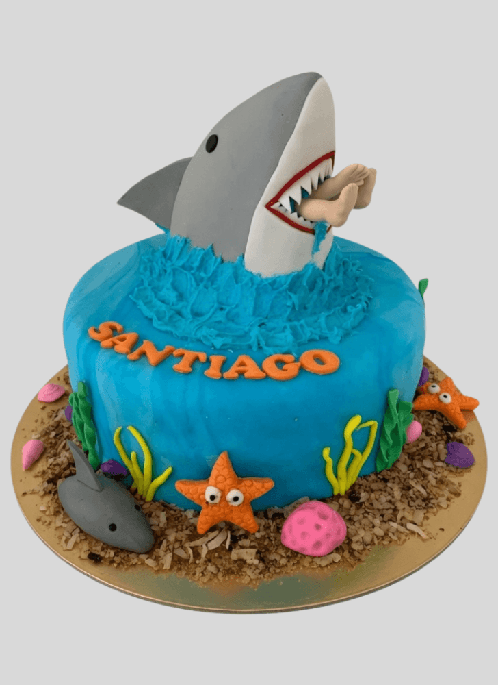 Lovely Blue Whale Cake Design