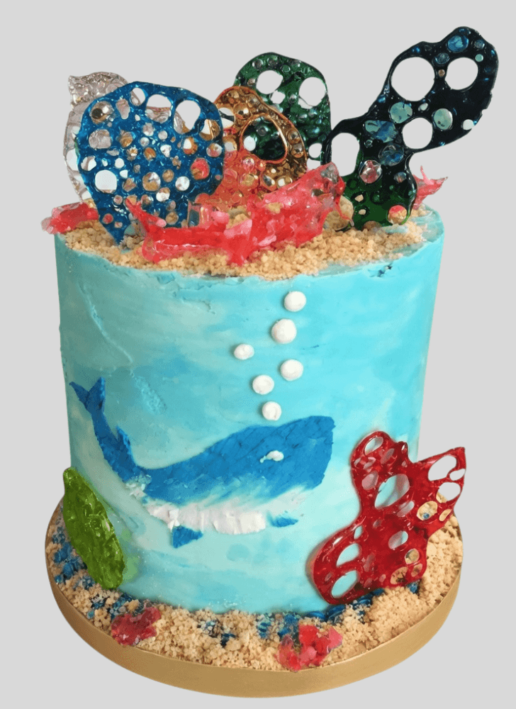Magnificent Blue Whale Cake