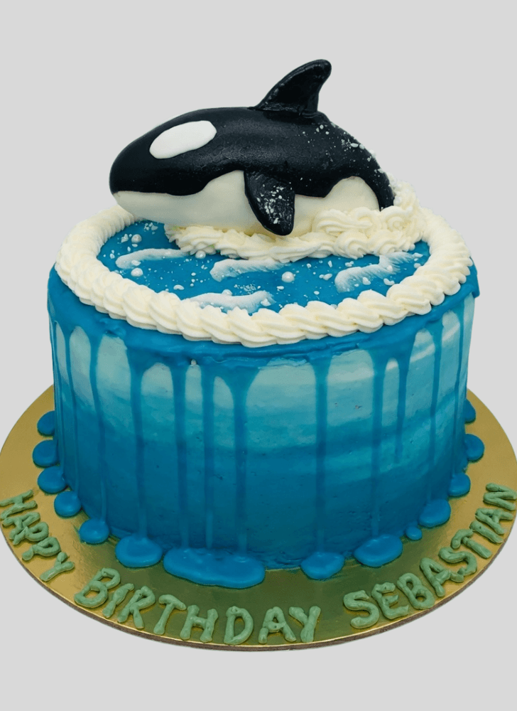 Nice Blue Whale Cake