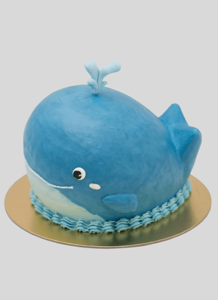 Pretty Blue Whale Cake