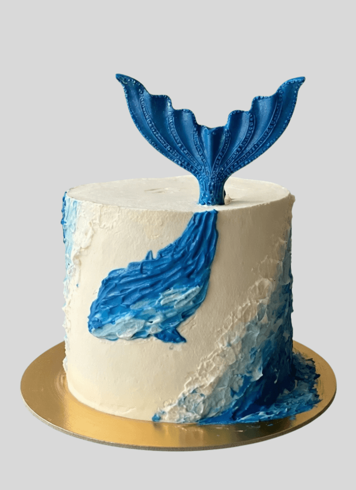 Resplendent Blue Whale Cake
