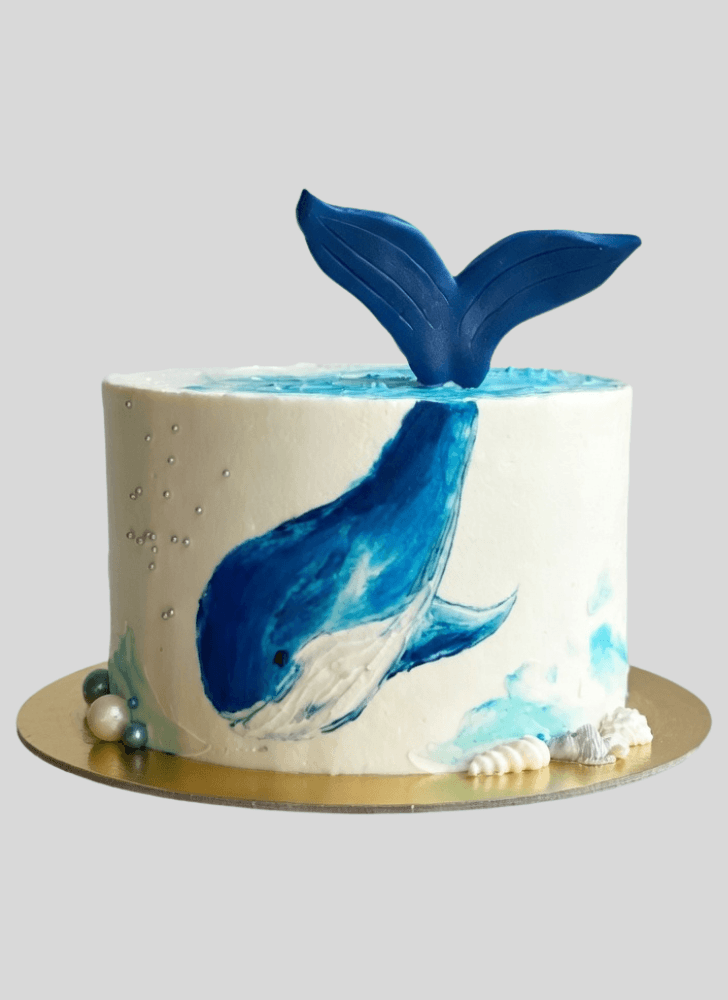 Splendid Blue Whale Cake