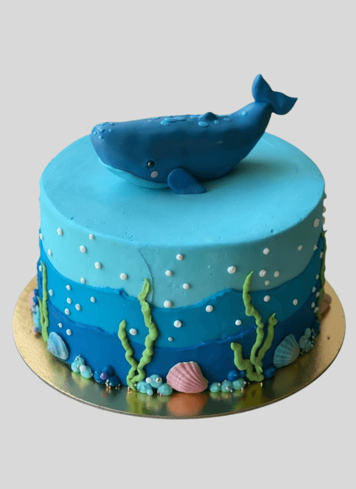 Stunning Blue Whale Cake
