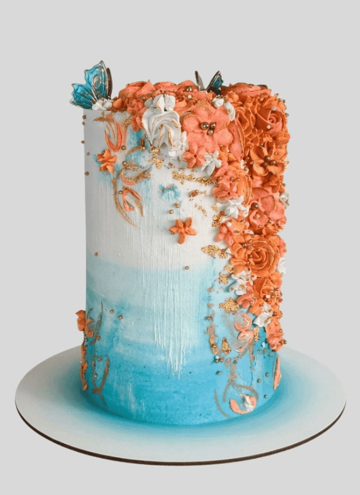 Beauteous Coral Cake
