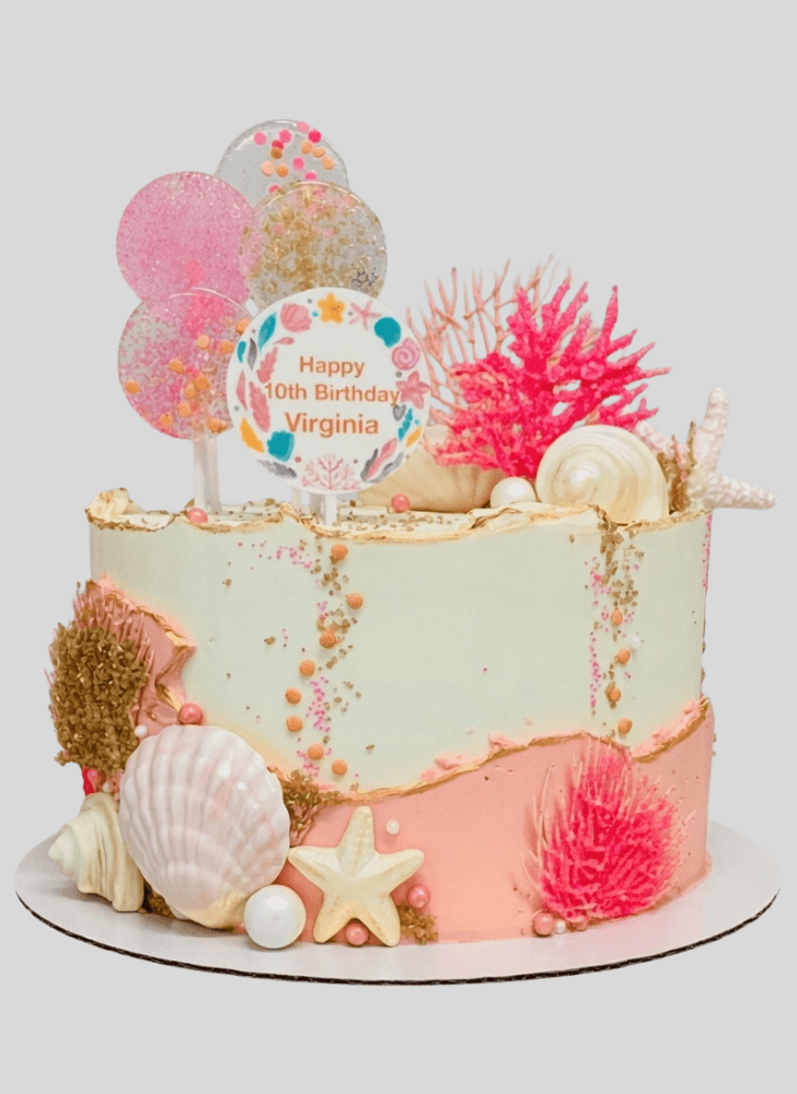 Graceful Coral Cake