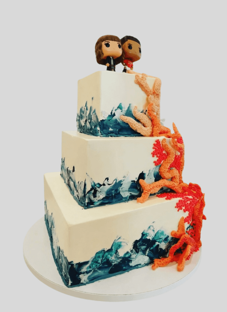Inviting Coral Cake