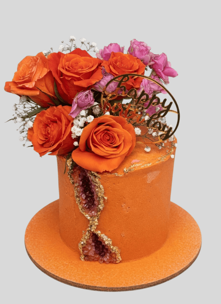 Radiant Coral Cake