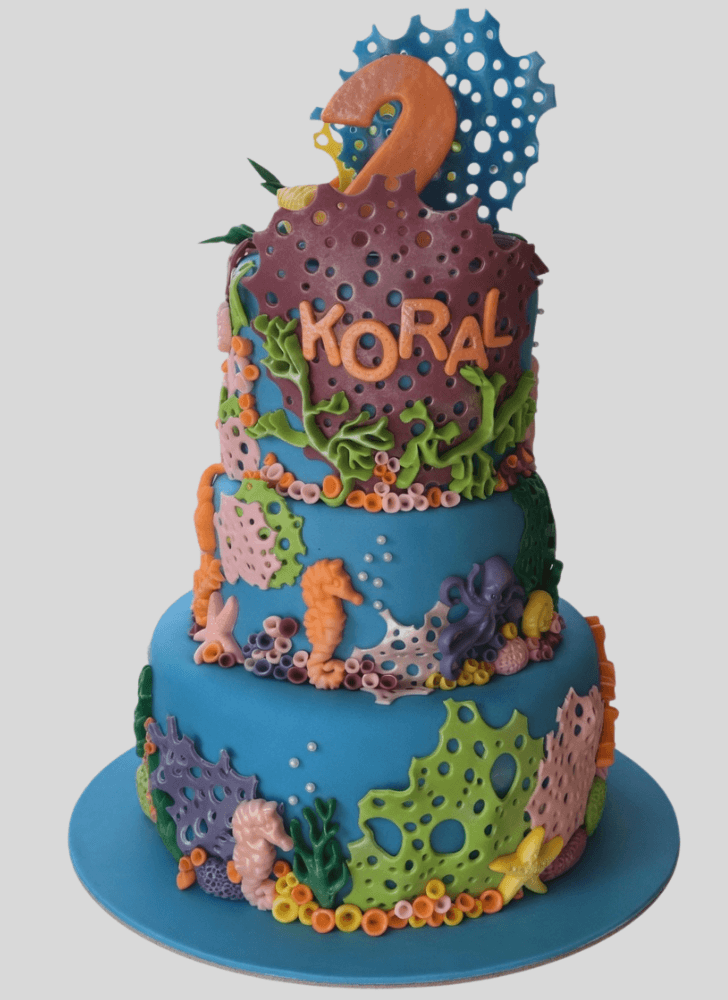 Ravishing Coral Cake