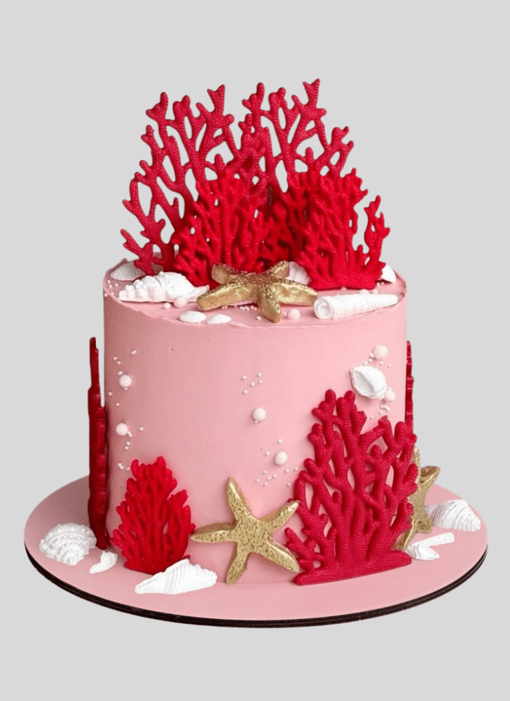 Resplendent Coral Cake