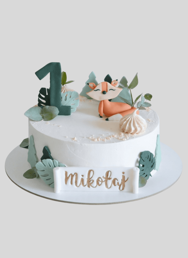 Lovely Fox Cake Design