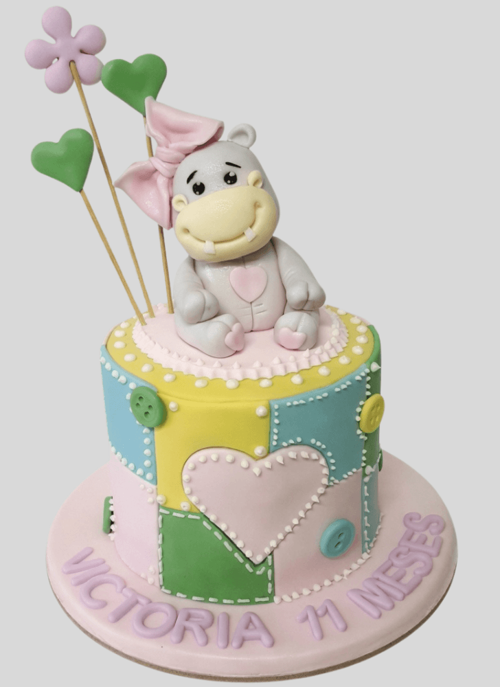 Angelic Hippopotamus Cake