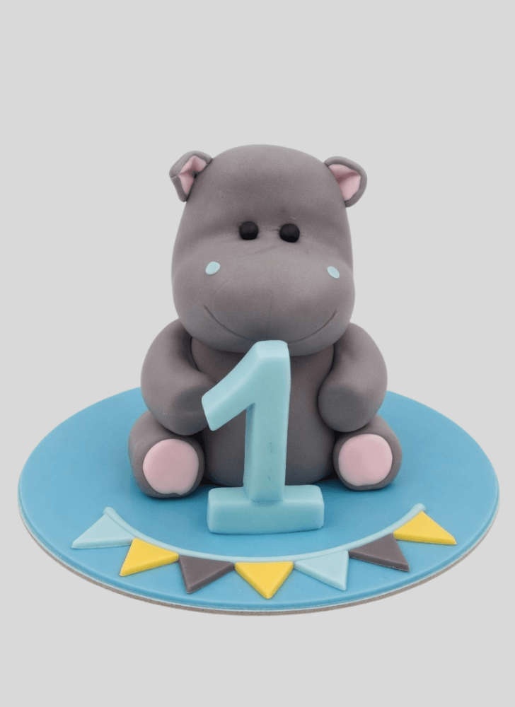 Delicate Hippopotamus Cake
